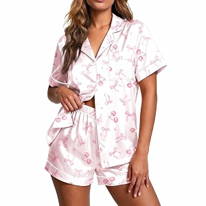 Ekouaer Pajamas for Women Set Silk Satin