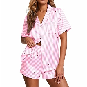 Ekouaer Pajamas for Women Set Silk Satin