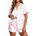Ekouaer Pajamas for Women Set Silk Satin