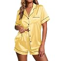 Ekouaer Pajamas for Women Set Silk Satin
