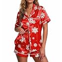 Ekouaer Pajamas for Women Set Silk Satin