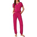 Ekouaer Pajamas for Womens Set Soft 2 Piece Loungewear with Jogger Pants