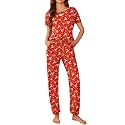 Ekouaer Pajamas for Womens Set Soft 2 Piece Loungewear with Jogger Pants