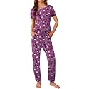 Ekouaer Pajamas for Womens Set Soft 2 Piece Loungewear with Jogger Pants