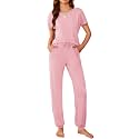 Ekouaer Pajamas for Womens Set Soft 2 Piece Loungewear with Jogger Pants