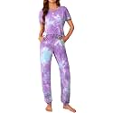 Ekouaer Pajamas for Womens Set Soft 2 Piece Loungewear with Jogger Pants