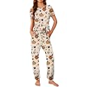 Ekouaer Pajamas for Womens Set Soft 2 Piece Loungewear with Jogger Pants