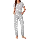 Ekouaer Pajamas for Womens Set Soft 2 Piece Loungewear with Jogger Pants
