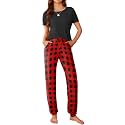 Ekouaer Pajamas for Womens Set Soft 2 Piece Loungewear with Jogger Pants