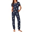 Ekouaer Pajamas for Womens Set Soft 2 Piece Loungewear with Jogger Pants