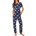 Ekouaer Pajamas for Womens Set Soft 2 Piece Loungewear with Jogger Pants