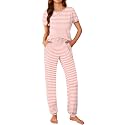 Ekouaer Pajamas for Womens Set Soft 2 Piece Loungewear with Jogger Pants