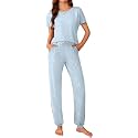 Ekouaer Pajamas for Womens Set Soft 2 Piece Loungewear with Jogger Pants