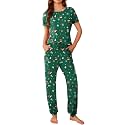 Ekouaer Pajamas for Womens Set Soft 2 Piece Loungewear with Jogger Pants