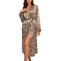 Ekouaer Satin Robes for Women Long Sleeve Silk Bathrobe Soft Lightweight Full Length Sleepwear Bridesmaid Wedding Party Robes