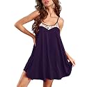 Ekouaer Sexy Night Gowns Lace Nightgowns for Women Sleeveless Sleepwear