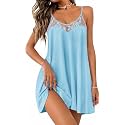 Ekouaer Sexy Night Gowns Lace Nightgowns for Women Sleeveless Sleepwear