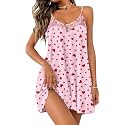 Ekouaer Sexy Night Gowns Lace Nightgowns for Women Sleeveless Sleepwear