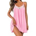 Ekouaer Sexy Night Gowns Lace Nightgowns for Women Sleeveless Sleepwear