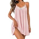Ekouaer Sexy Night Gowns Lace Nightgowns for Women Sleeveless Sleepwear
