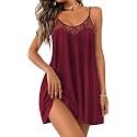 Ekouaer Sexy Night Gowns Lace Nightgowns for Women Sleeveless Sleepwear