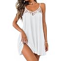 Ekouaer Sexy Night Gowns Lace Nightgowns for Women Sleeveless Sleepwear