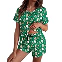 Ekouaer Silk Pajama for Women Short Sleeve Satin Pj Set Two Piece XS-XXL