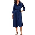 Ekouaer Silk Robes for Women Long Satin Bride Bridesmaid Robe with Pockets
