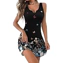 Ekouaer Tank Nightgowns for Women Sexy Sleepshirts Sleeveless Nightdress