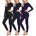 Ekouaer Thermal Underwear for Women Long Johns Sets Lightweight Base Layer