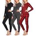 Ekouaer Thermal Underwear for Women Long Johns Sets Lightweight Base Layer
