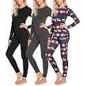 Ekouaer Thermal Underwear for Women Long Johns Sets Lightweight Base Layer