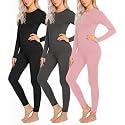 Ekouaer Thermal Underwear for Women Long Johns Sets Lightweight Base Layer