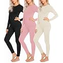 Ekouaer Thermal Underwear for Women Long Johns Sets Lightweight Base Layer