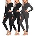 Ekouaer Thermal Underwear for Women Long Johns Sets Lightweight Base Layer