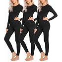 Ekouaer Thermal Underwear for Women Long Johns Sets Lightweight Base Layer