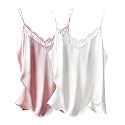 Ekouaer Women's Satin Lace V Neck Camisole Tops Pajama