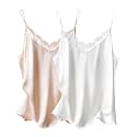 Ekouaer Women's Satin Lace V Neck Camisole Tops Pajama