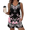 Ekouaer Women Sleeveless Pajama Set Summer Tank Top Pjs 2 Piece Lounge Set