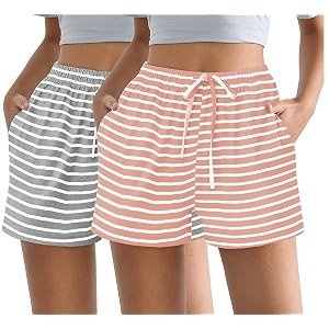 Ekouaer Womens 2 Pack Pajama Shorts Comfy