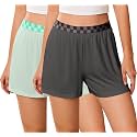 Ekouaer Womens 2 Pack Pajama Shorts 2026 Comfy Elastic Waist Sleep Shorts Bamboo Viscose Soft Pj Bottoms with Pockets