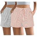Ekouaer Womens 2 Pack Pajama Shorts Comfy