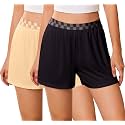 Ekouaer Womens 2 Pack Pajama Shorts 2026 Comfy Elastic Waist Sleep Shorts Bamboo Viscose Soft Pj Bottoms with Pockets