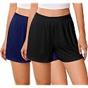 Ekouaer Womens 2 Pack Pajama Shorts 2026 Comfy Elastic Waist Sleep Shorts Bamboo Viscose Soft Pj Bottoms with Pockets