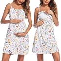 Ekouaer Womens Nursing Nightgown Breastfeeding Dress Maternity Sleepwear