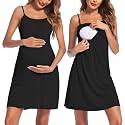 Ekouaer Womens Nursing Nightgown Breastfeeding Dress Maternity Sleepwear