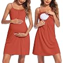Ekouaer Womens Nursing Nightgown Breastfeeding Dress Maternity Sleepwear