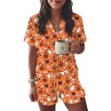 Ekouaer Womens Pajama Sets Button Down Cute Ruffled Pjs Set Sleepwear