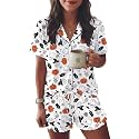 Ekouaer Womens Pajama Sets Button Down Cute Ruffled Pjs Set Sleepwear