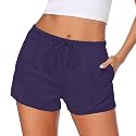 Ekouaer Womens Pajama Shorts Soft Lounge Pj Bottoms Sleep Short with Pocket